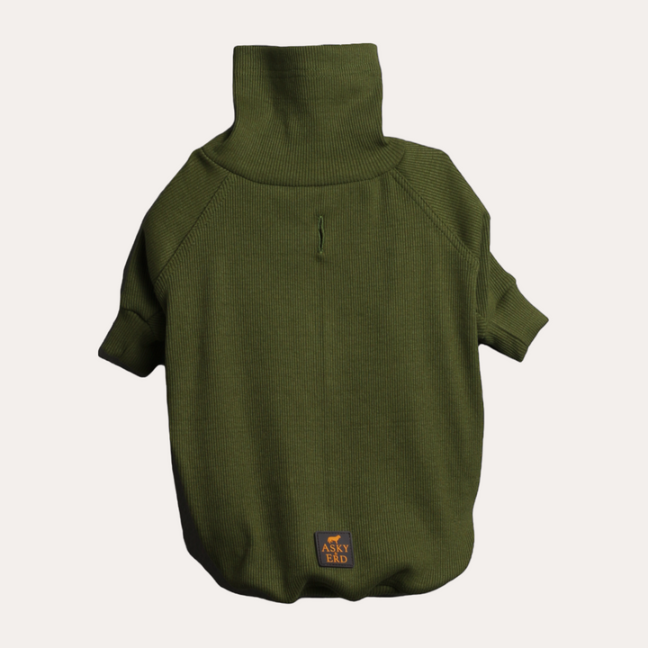 Turtleneck Tshirt | Olive Green