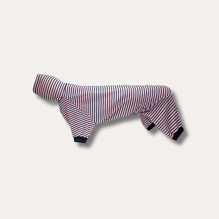 Onesie Fine Knit | Blush & Navy