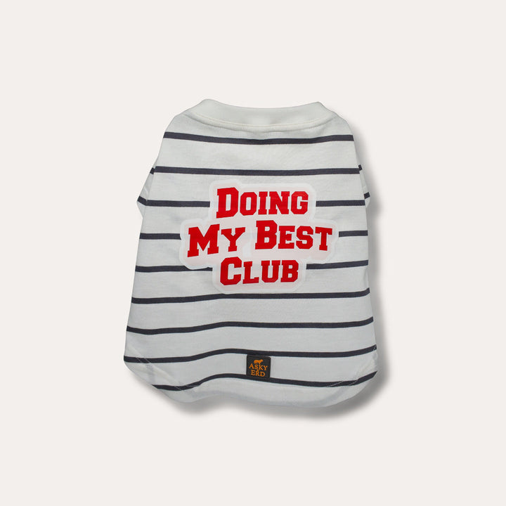 Doing My Best Club Stripe T-Shirt | Urban Grey