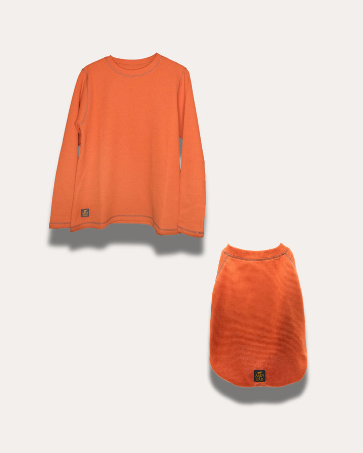Waffle Tshirt | Tangerine Twist