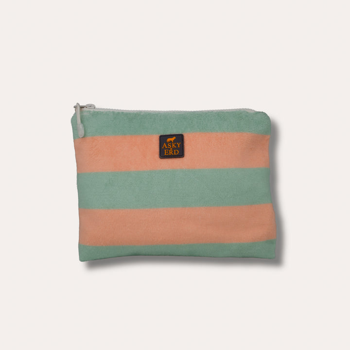 Soft Rituals | Pouch | Seafoam & Salmon Stripe