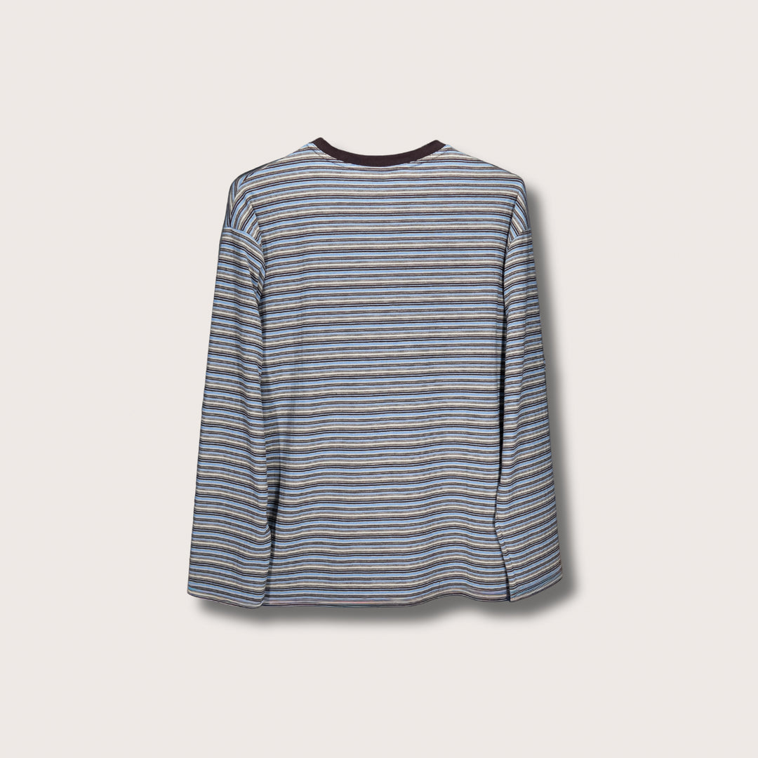 AskyxHuman Fine Knit Long Sleeve | Sky & Cocoa