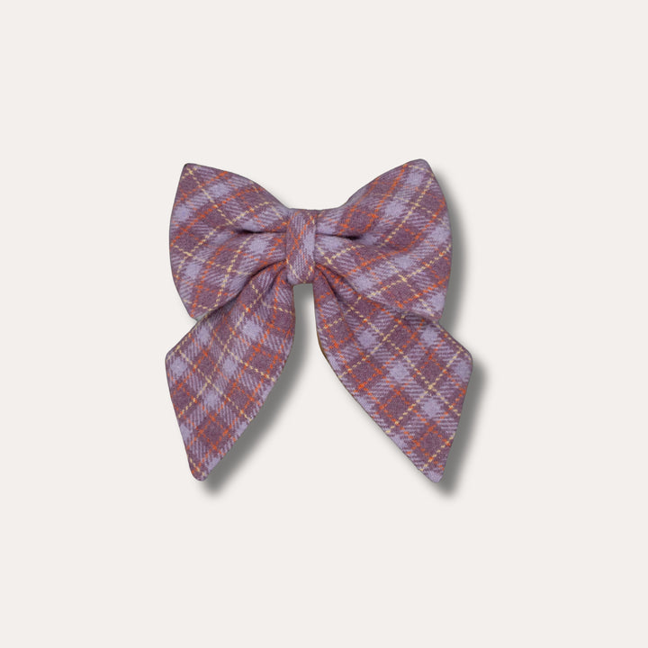 | Ribbon Bow | Lavender Tartan