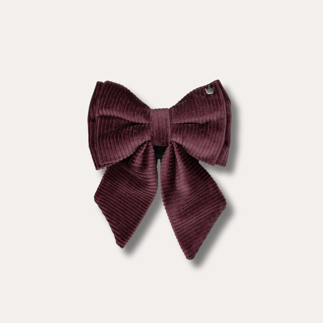 | Ribbon Bow | Mulberry Corduroy
