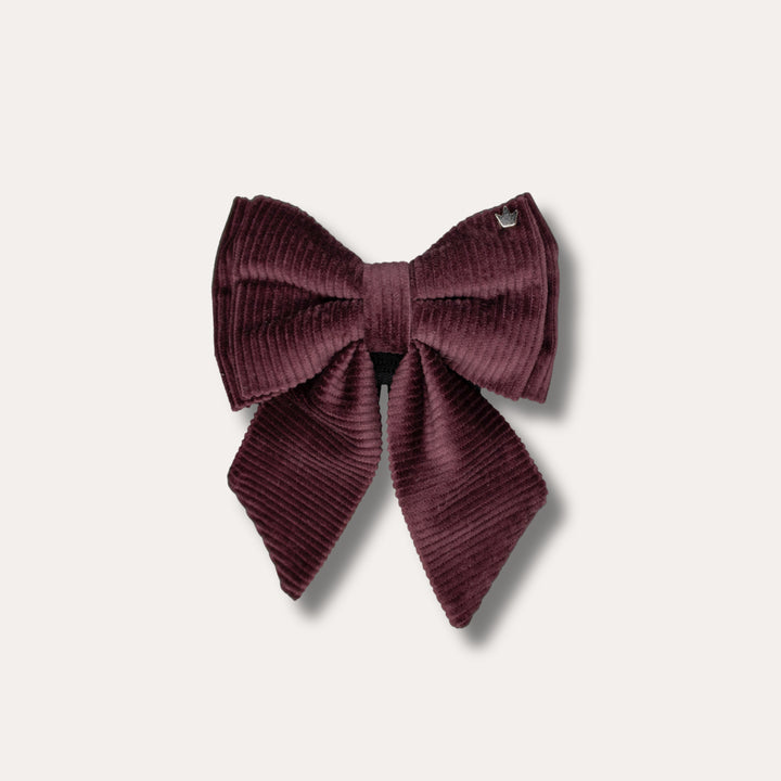 | Ribbon Bow | Mulberry Corduroy
