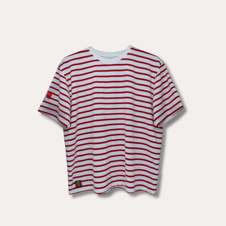 AskyxHuman | Bonjour Paris T-Shirt | Rouge Breton