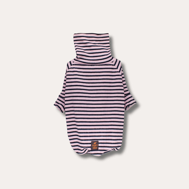 Turtleneck Fine Knit | Blush & Navy