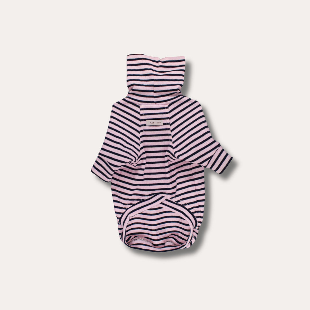Turtleneck Fine Knit | Blush & Navy
