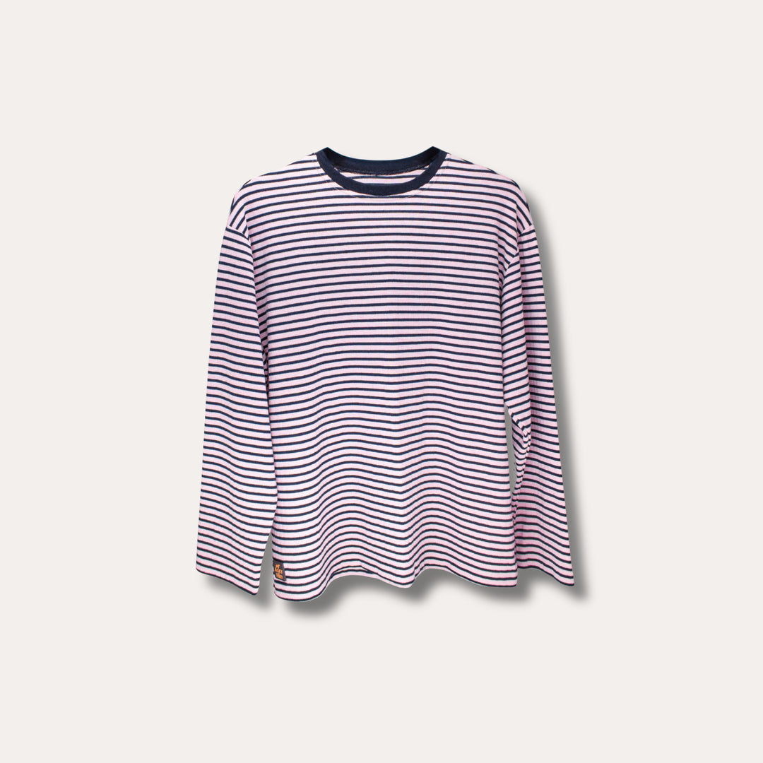 AskyxHuman Fine Knit Long Sleeve | Blush & Navy