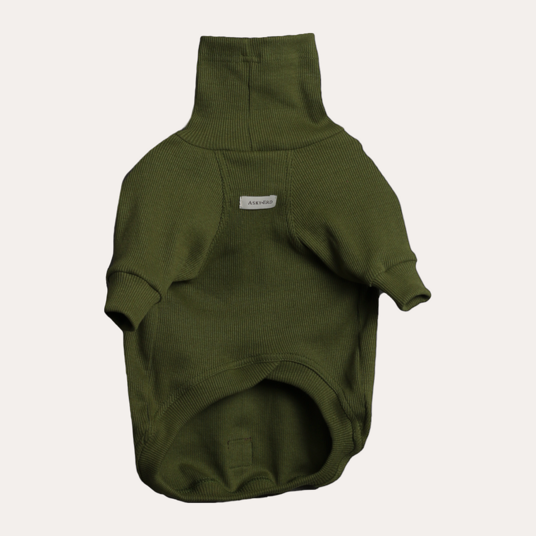 Turtleneck Tshirt | Olive Green