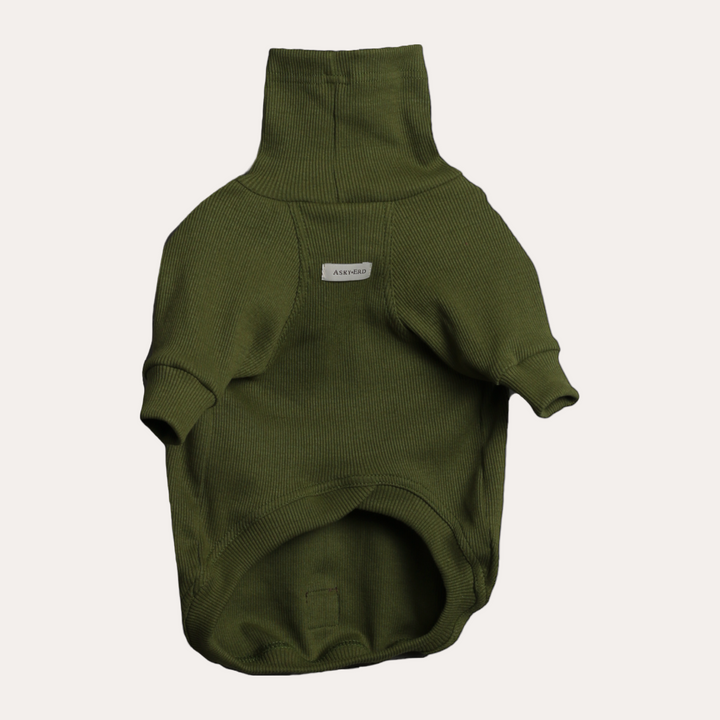 Turtleneck Tshirt | Olive Green