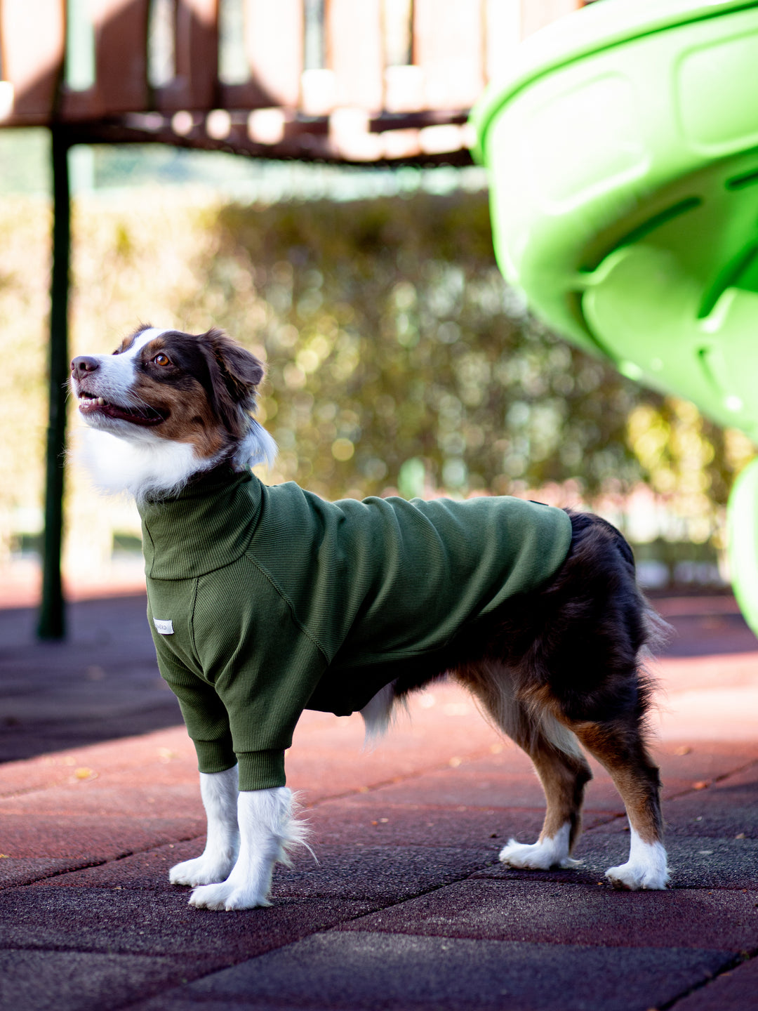 Turtleneck Tshirt | Olive Green