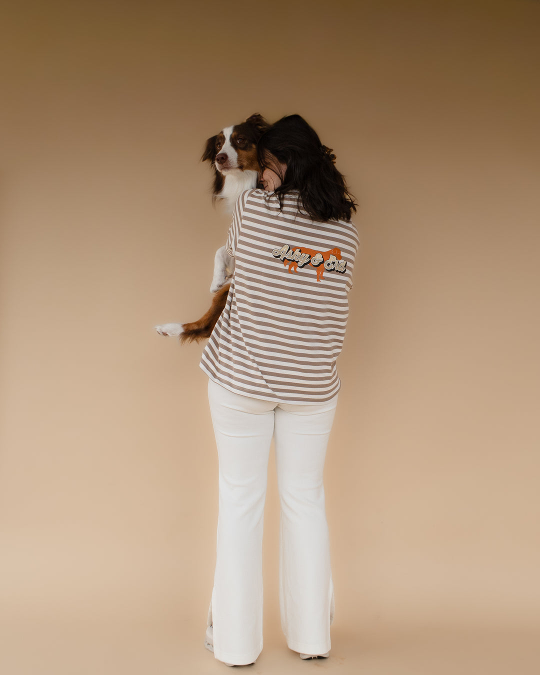 Heritage Stripe Tshirt | Oat Latte