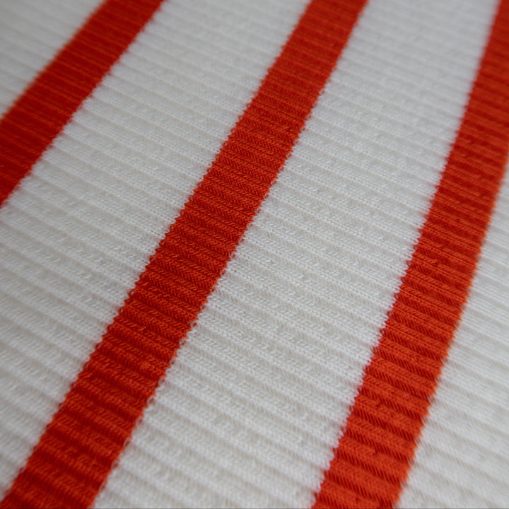 AskyxHuman | Turtleneck Tshirt | Tangerine Stripe