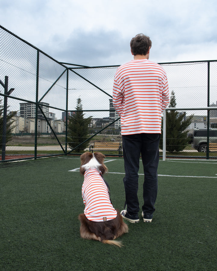 AskyxHuman | Tshirt | Tangerine Stripe