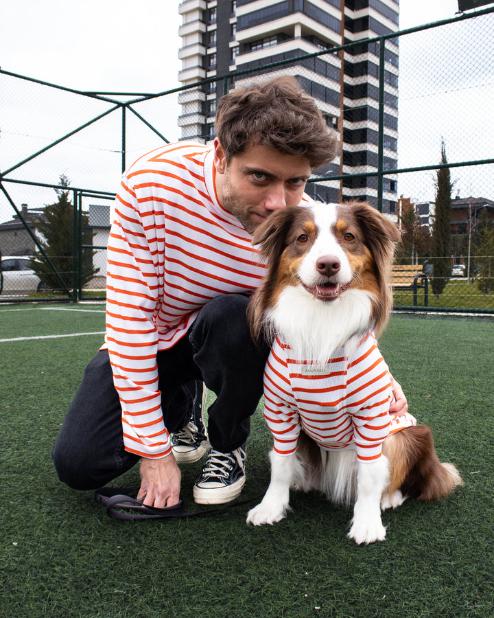 AskyxHuman | Tshirt | Tangerine Stripe