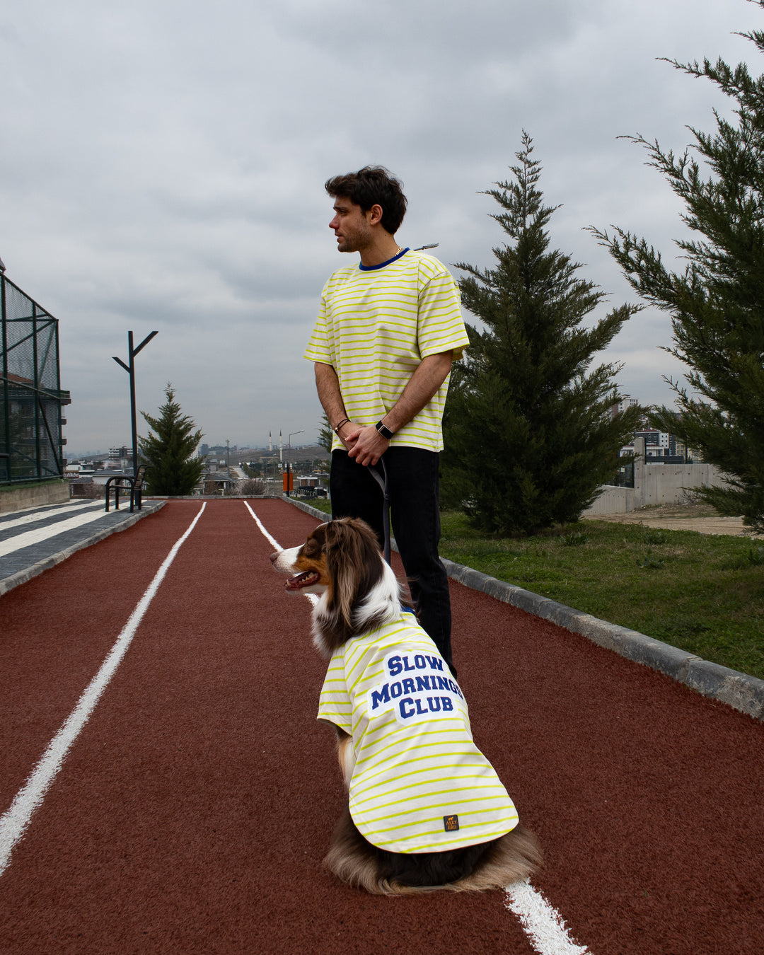 Slow Mornings Club Stripe T-Shirt | Citrus Lime