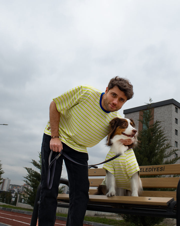 Slow Mornings Club Stripe T-Shirt | Citrus Lime