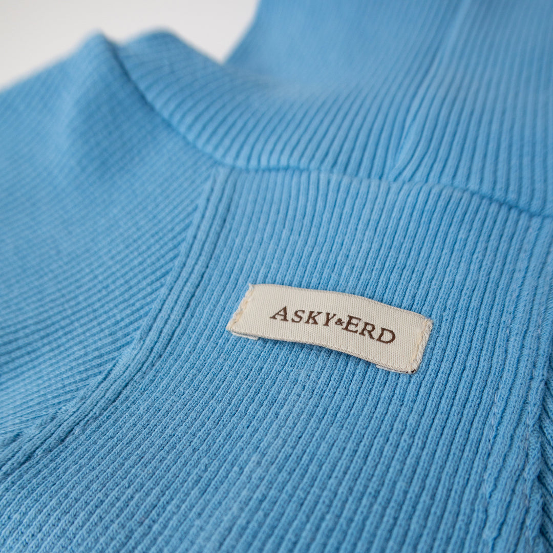 Turtleneck Tshirt | Powder Blue