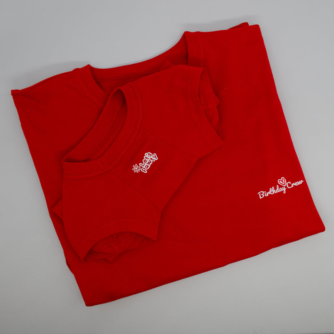 It’s My Birthday Set | Cherry Red (Kişiselleştirilebilir Taçlı Set)