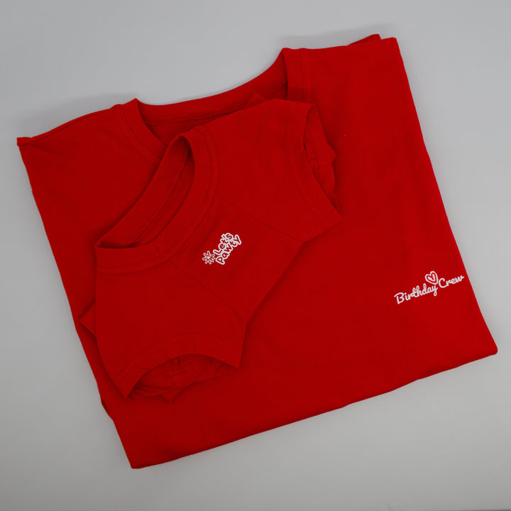 It’s My Birthday Set | Cherry Red (Kişiselleştirilebilir Taçlı Set)
