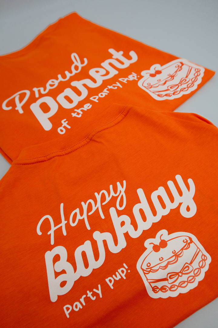 Barkday Club Set | Vibrant Orange (Kişiselleştirilebilir Taçlı Set)