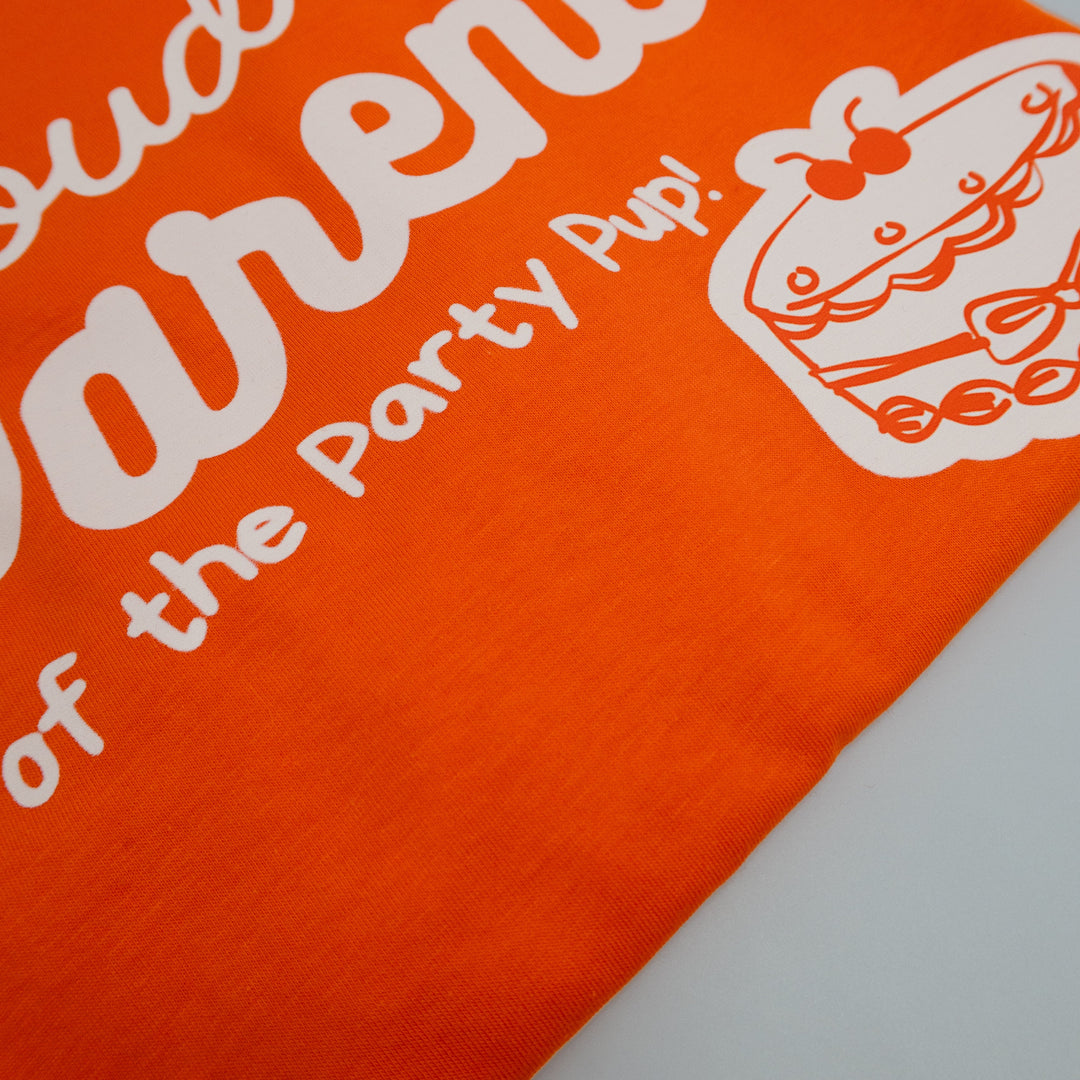 AskyxHuman | Barkday Club T-Shirt | Vibrant Orange
