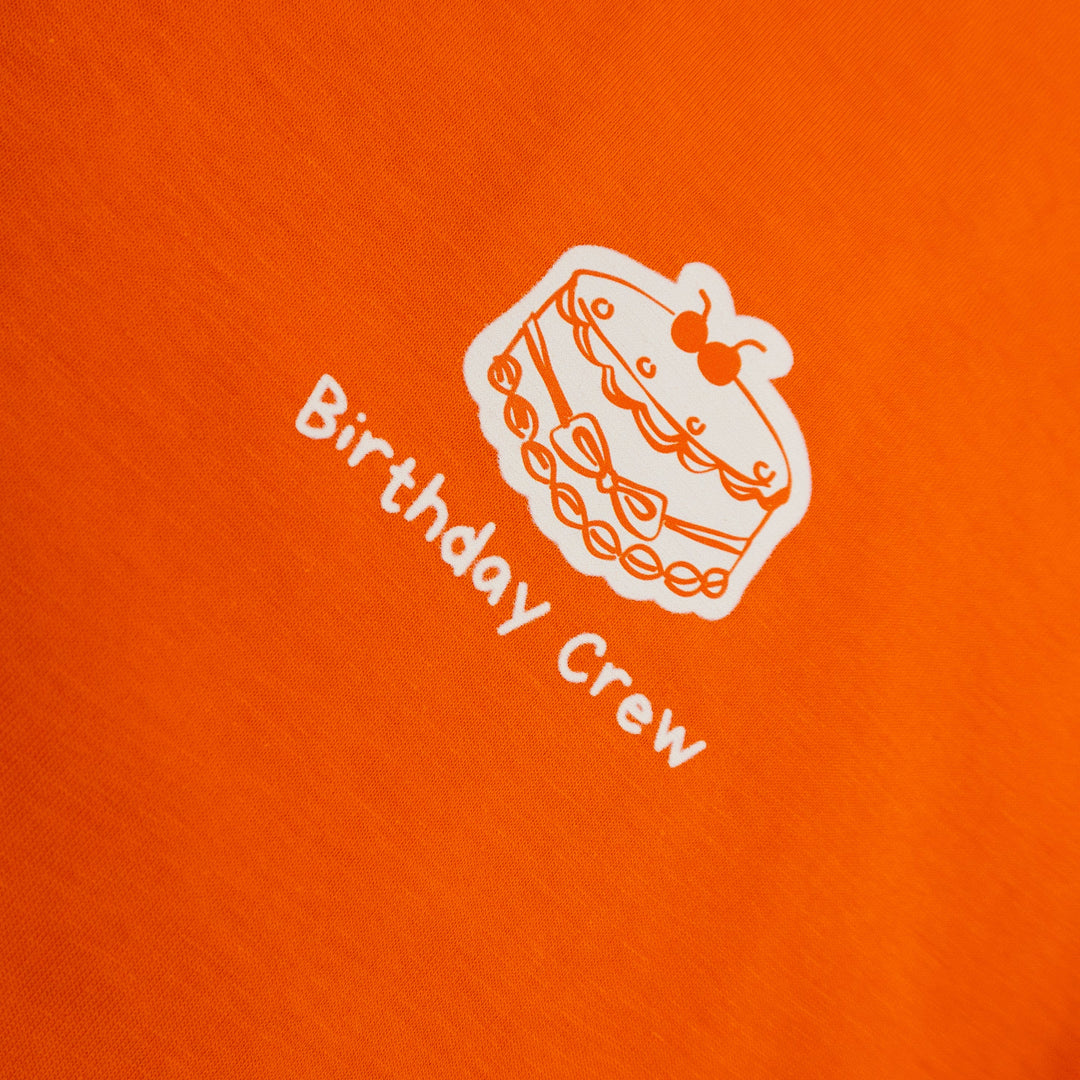 AskyxHuman | Barkday Club T-Shirt | Vibrant Orange
