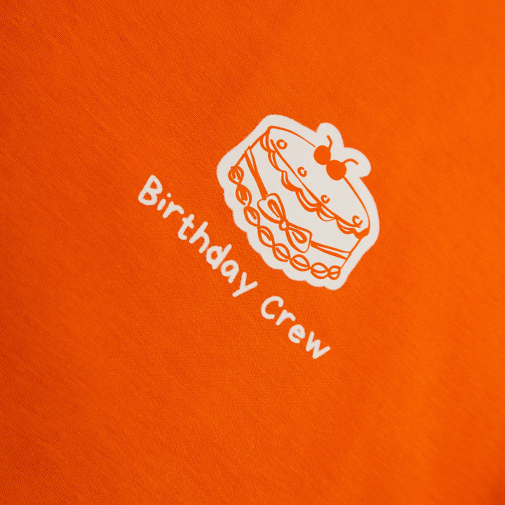 AskyxHuman | Barkday Club T-Shirt | Vibrant Orange