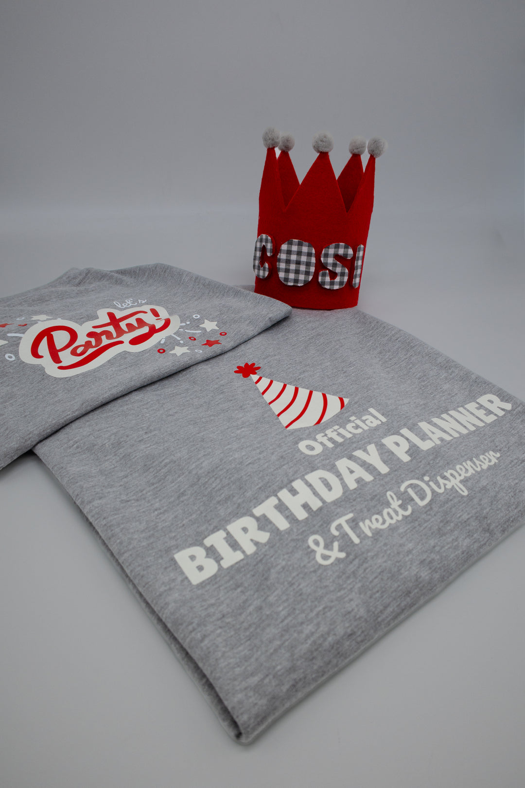 Party Club Set | Heather Grey (Kişiselleştirilebilir Taçlı Set)