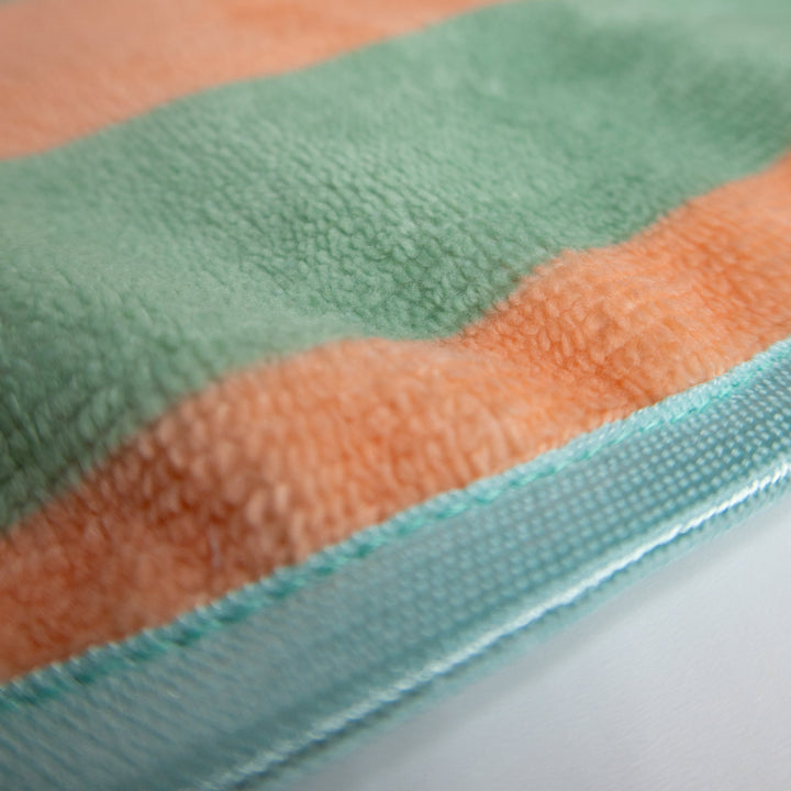 Soft Rituals | Drying Robe | Seafoam & Salmon Stripe