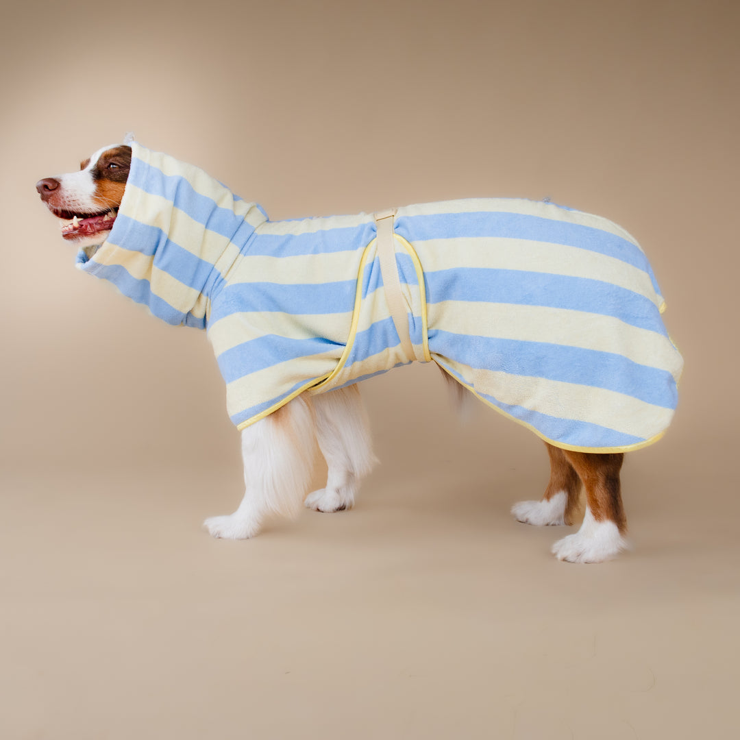 Soft Rituals | Drying Robe | Butterscotch Stripe