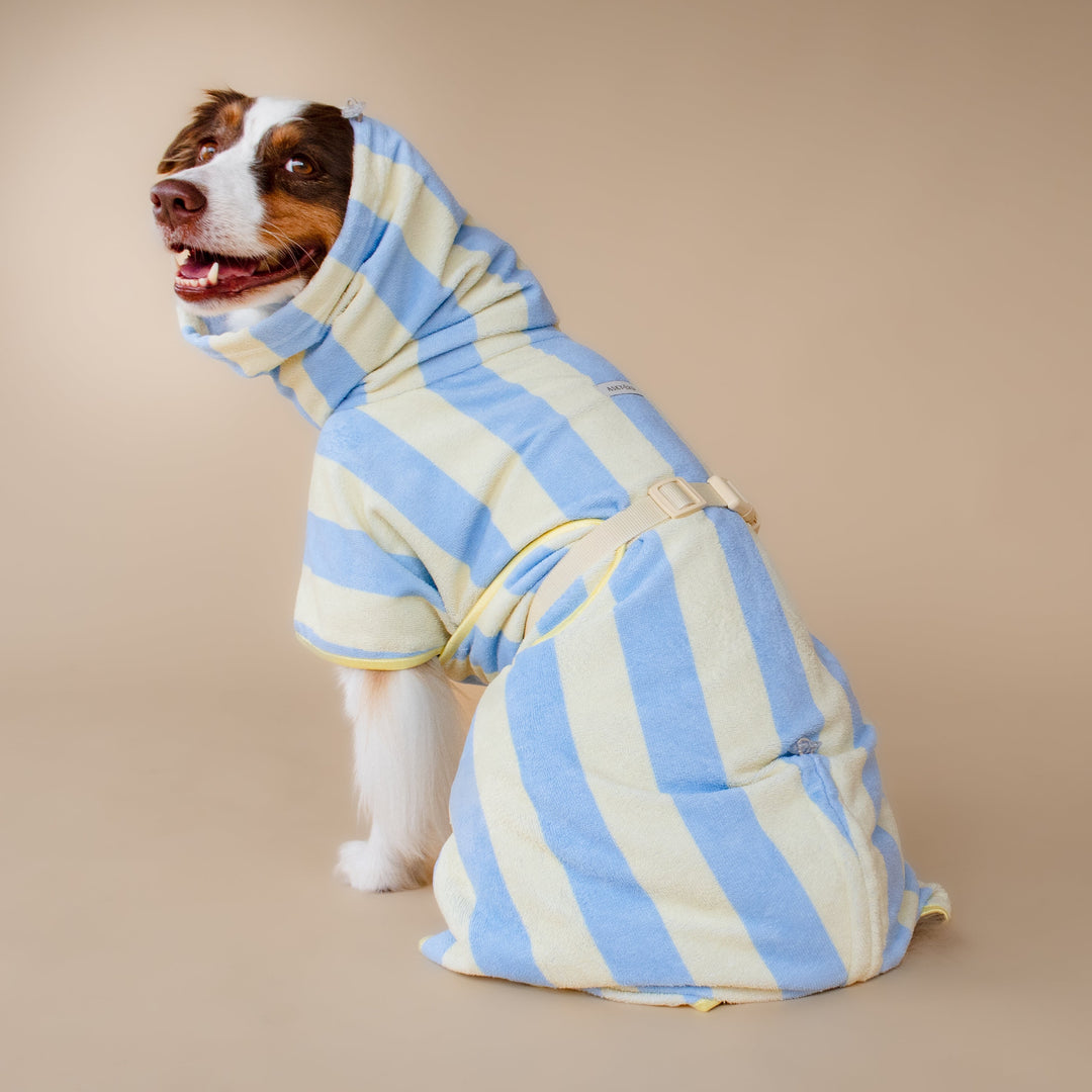 Soft Rituals | Drying Robe | Butterscotch Stripe