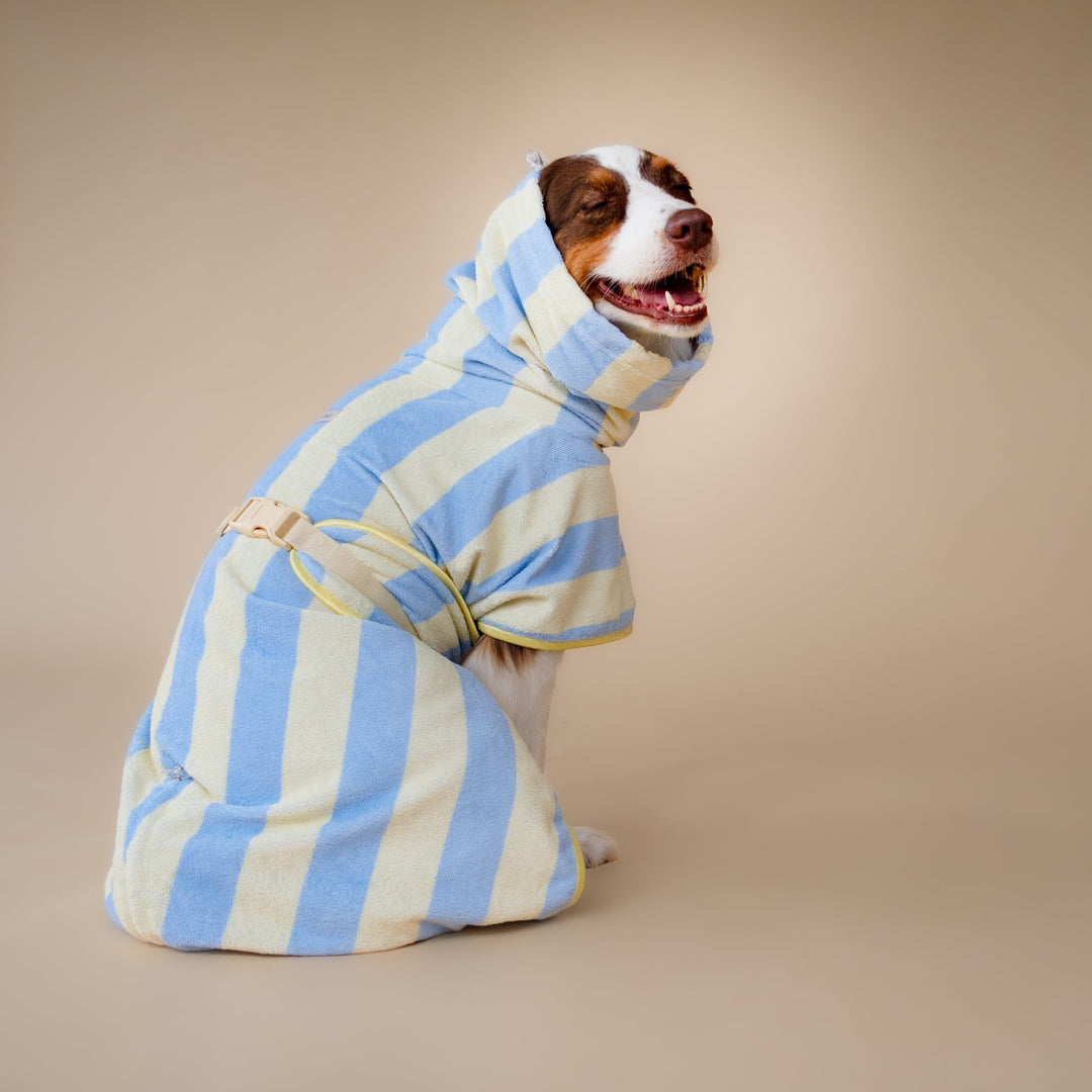 Soft Rituals | Drying Robe | Butterscotch Stripe