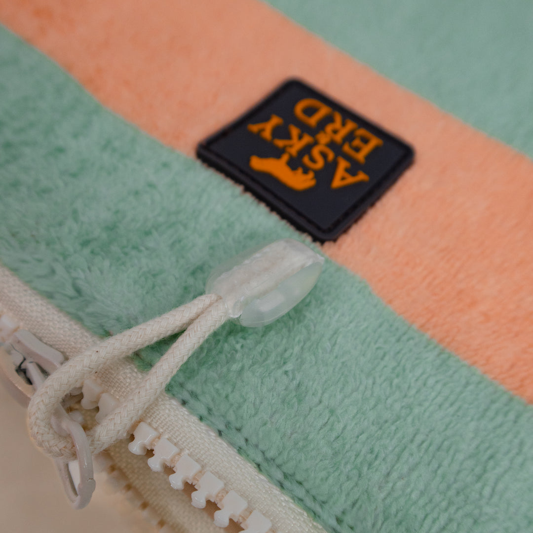 Soft Rituals | Pouch | Seafoam & Salmon Stripe