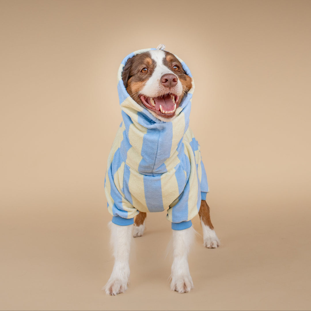 Soft Rituals | Drying Onesie | Butterscotch Stripe
