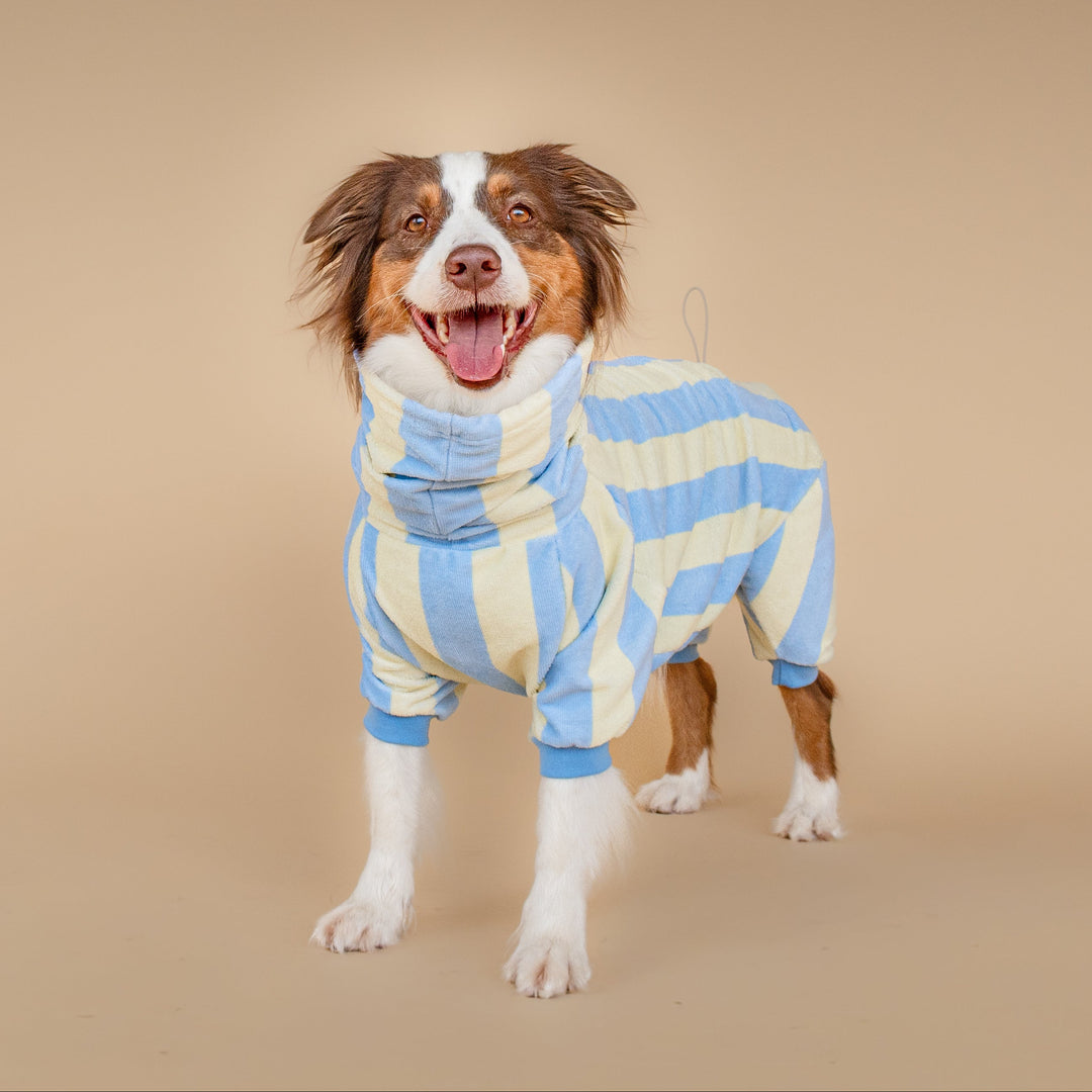 Soft Rituals | Drying Onesie | Butterscotch Stripe