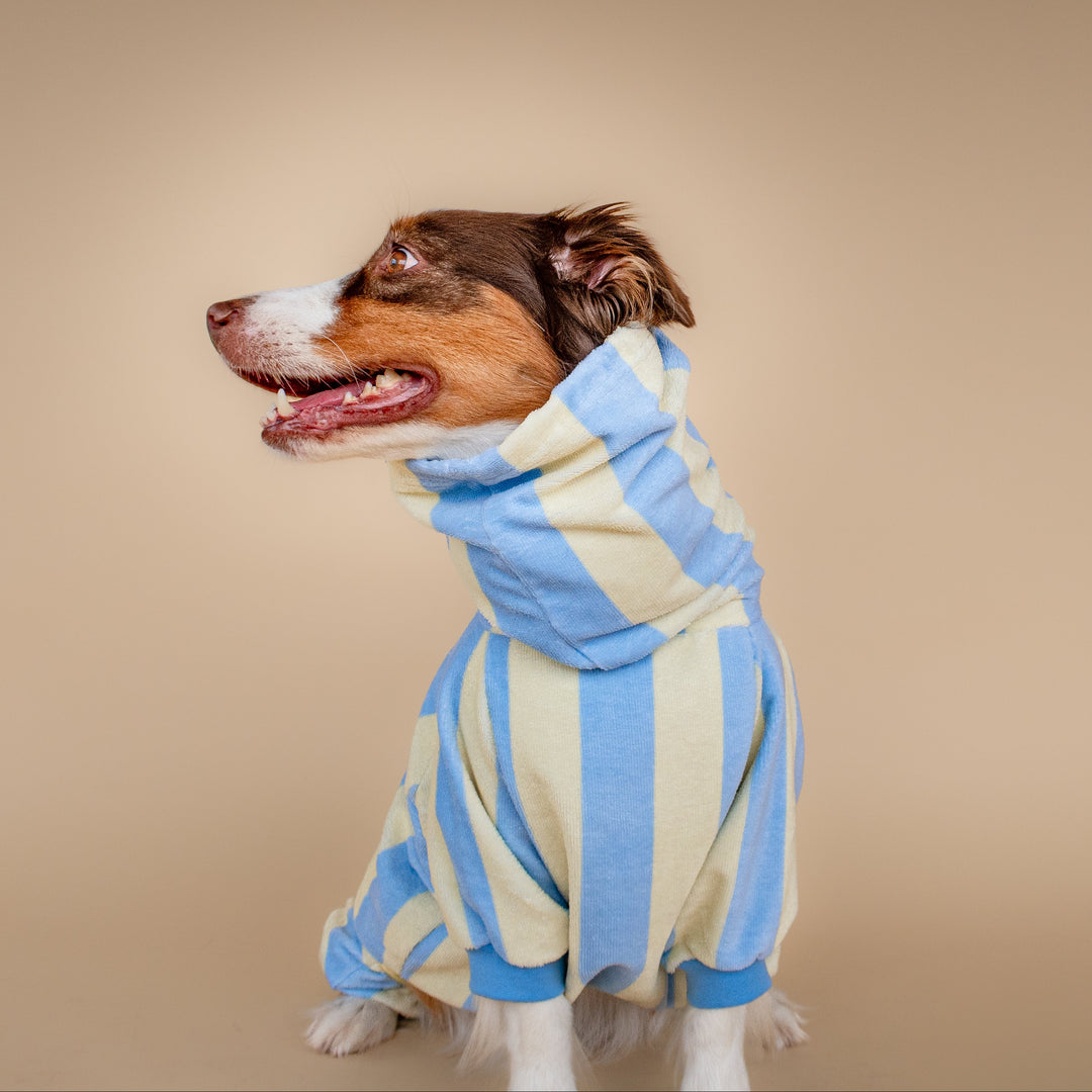 Soft Rituals | Drying Onesie | Butterscotch Stripe