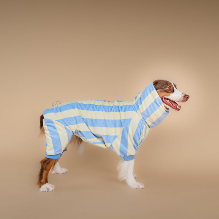 Soft Rituals | Drying Onesie | Butterscotch Stripe