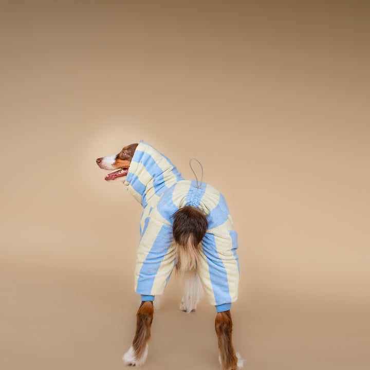 Soft Rituals | Drying Onesie | Butterscotch Stripe