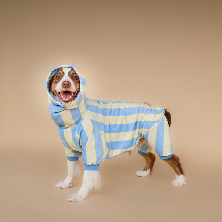Soft Rituals | Drying Onesie | Butterscotch Stripe