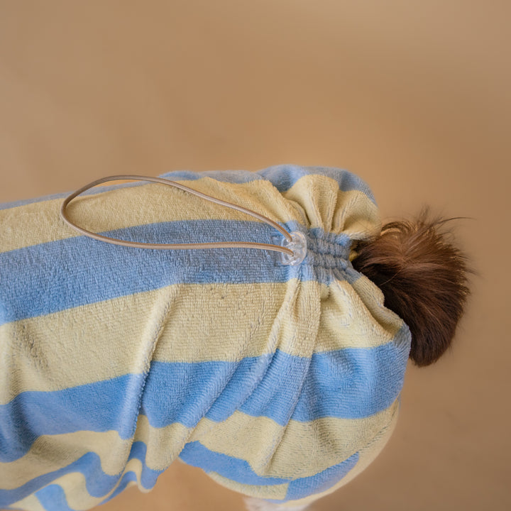 Soft Rituals | Drying Onesie | Butterscotch Stripe