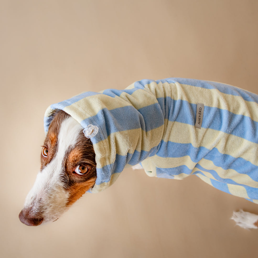 Soft Rituals | Drying Onesie | Butterscotch Stripe