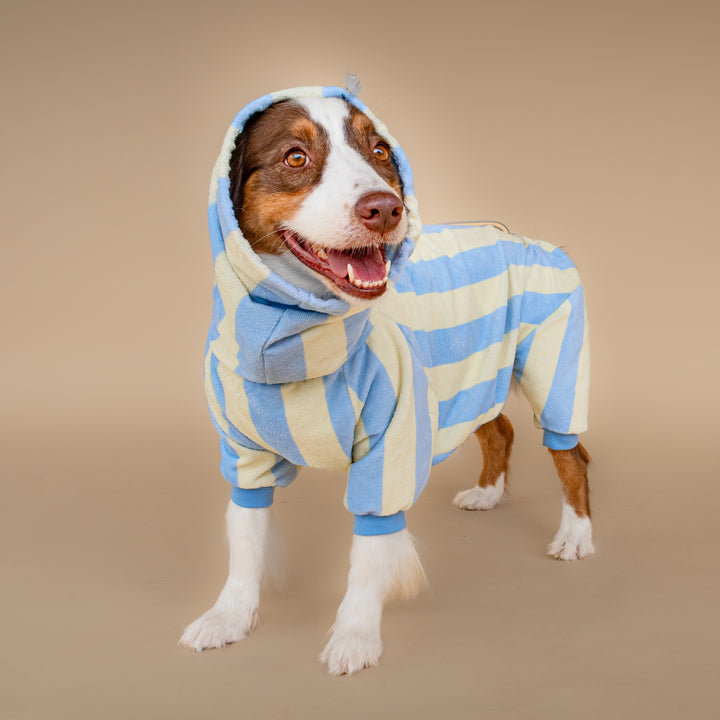 Soft Rituals | Drying Onesie | Butterscotch Stripe