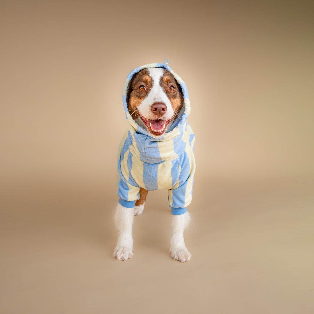 Soft Rituals | Drying Onesie | Butterscotch Stripe
