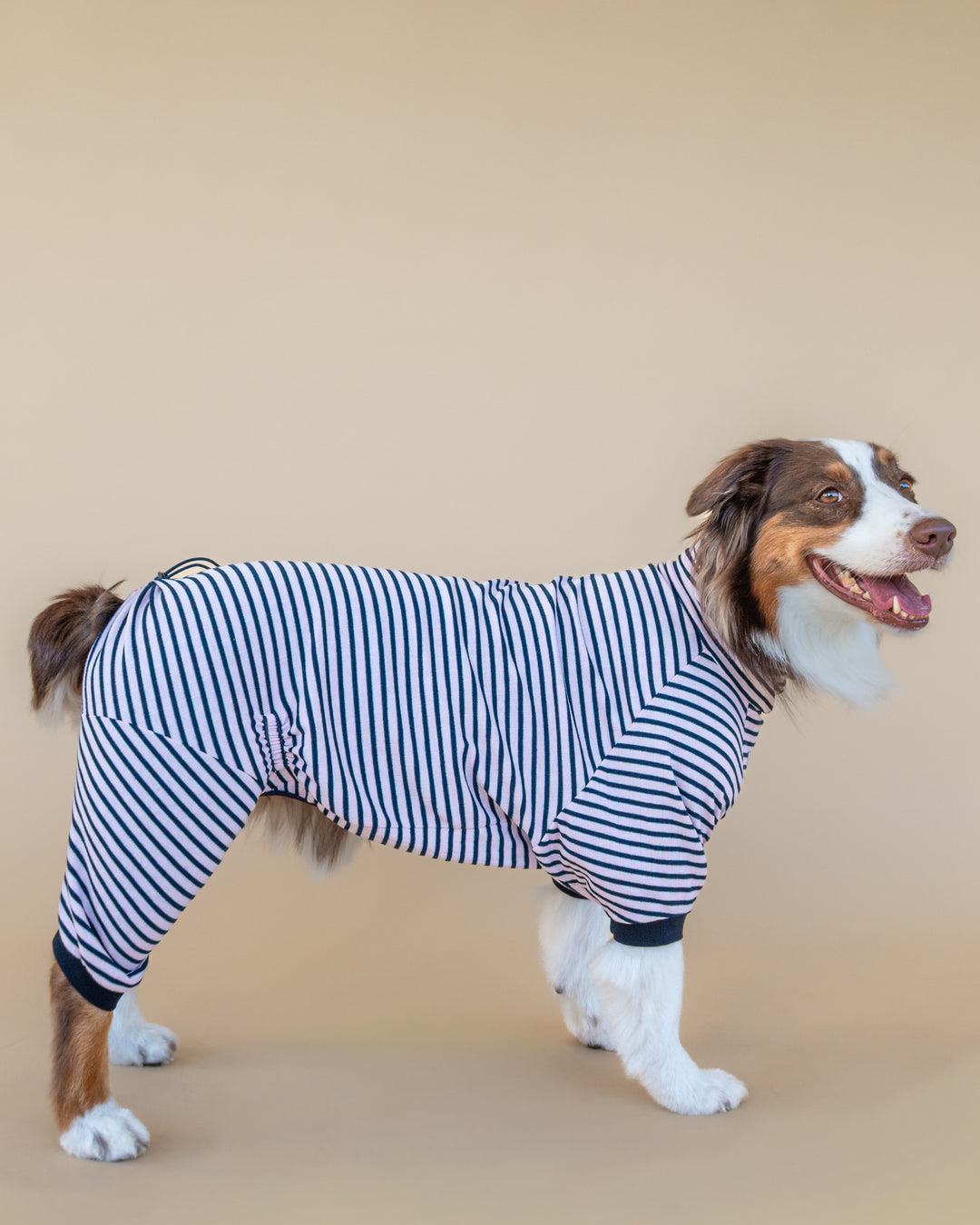 Onesie Fine Knit | Blush & Navy