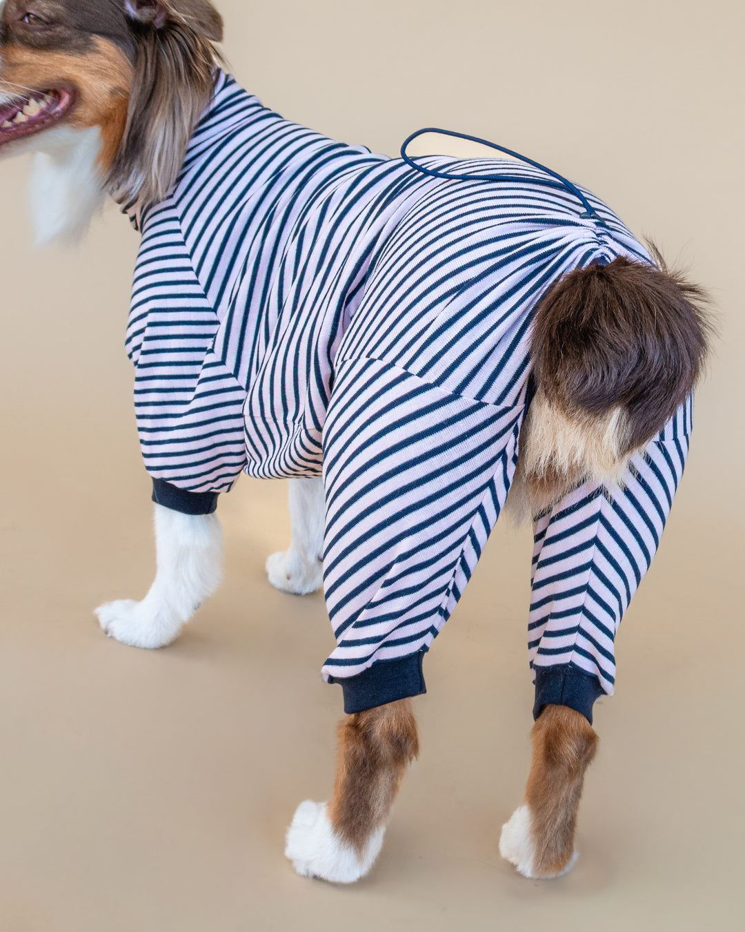 Onesie Fine Knit | Blush & Navy