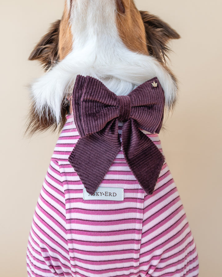 | Ribbon Bow | Mulberry Corduroy