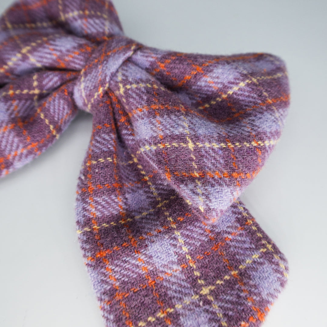 | Ribbon Bow | Lavender Tartan