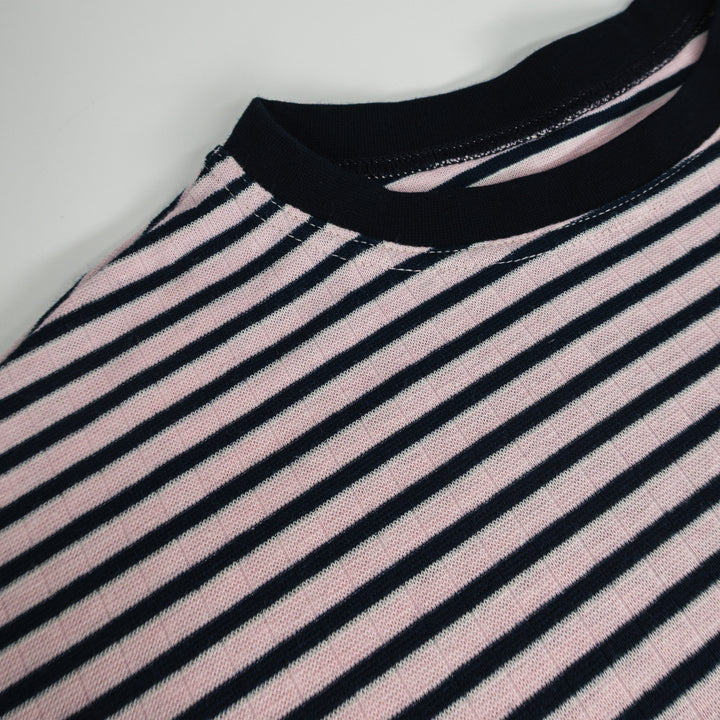 AskyxHuman Fine Knit Long Sleeve | Blush & Navy